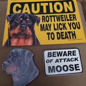 3 Rottweiller magnets